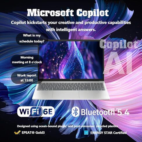 HP Flagship 15.6" Touchscreen Laptop - Anti-Glare, 6-Core Intel i3 1315U Processor, lntel UHD Graphics, Wi-Fi, Win 11 Pro, AI Copilot, for Business & Student, w/Accessories(32 GB RAM, 1 TB Storage) in Saudi Arabia