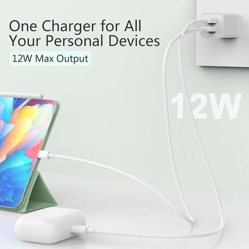5pack usb all charger ، igenjun 2.4a dual USB Port Cube Power Plug Pluge Adapter Fast Phone Charger Block Brick for iPhone 15/15 Pro/15 Pro Max/14 ، Samsung Galaxy ، Pixel ، LG ، Android-White in Saudi Arabia