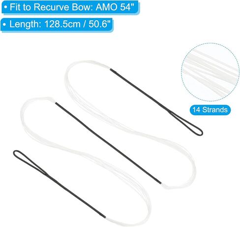 Recurve Bow String ، Bowstrings Resporting Responshery 14 Strands Longbow String لمعدات الرماية العالمية ، AMO 54 "(فعلي 50") in Saudi Arabia