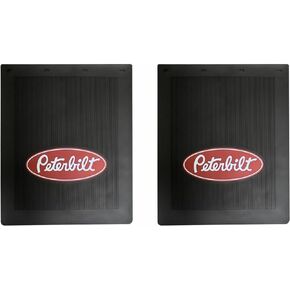 Motors 24" x 30" Heavy Duty 1/4" Thick Rubber Black Semi Truck Mud Flaps-Pair