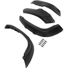 KUAFU Mud Guard 4Pcs Compatible with 2005-2011 Honda TRX500FE 2005-2014 TRX500FA Fourtrax Foreman Rubicon 500 Fender Flares Black Plastic