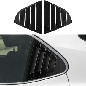Rear Side Window Louvers Compatible for 2018 2019 2020 2021 2020 2023 2024 Toyota Camry Accessories Air Vent Scoop Cover Louver (Bright Black)