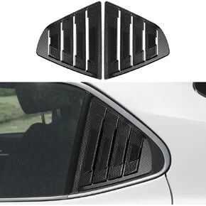 Rear Side Window Louvers Compatible for 2018 2019 2020 2021 2020 2023 2024 Toyota Camry Accessories Air Vent Scoop Cover Louver (Bright Black)