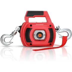 Portable Drill Winch of 1000 LB, Black Handheld Drill Winch with 40 Foot Synthetic Rope, Rotate The Hook 360 Degrees, for Lifting & Dragging in Kuwait