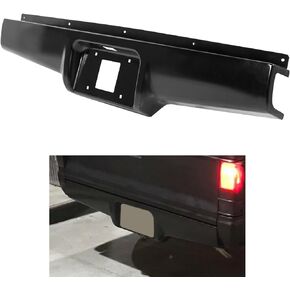 ECOTRIC Rear Bumper Roll Pan Compatible with 1982-1993 Chevy S10 GMC S15 Sonoma W/Light Pickup Steel