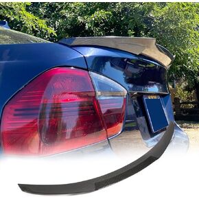MCARCAR KIT Real Carbon Fiber Trunk Spoiler for BMW 3 Series E90 M3 Sedan 2008-2012 & E90 Sedan 2006-2011 325I 328I 330I 335I Rear Boot Lid Highkick Spoiler Wing Lip Factory Outlet