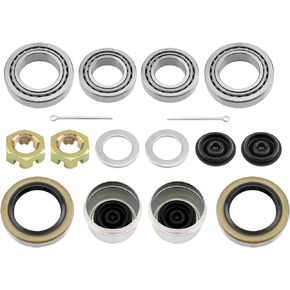 L68149 L44649 Trailer Axle Hub Bearings Kit with 171255TB Grease Seals, 1.98'' Trailer Dust Caps, Cotter Pins, Axle Nuts, Washers Fits 3500lbs 1-1/16'' to 1-3/8'' #84 Spindle 2-Sets in Saudi Arabia
