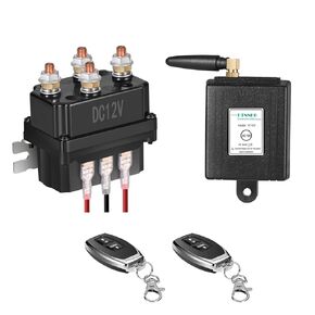 250A Remote Control Winch Switch, 12V Solenoid Relay Contactor with 2 Transmitters for ATV UTV Truck Jeep Winches