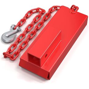 Forklift Trailer Ball Hitch Attachment 2" Receiver Pallet Forks Towing Adapter with Safety Chain