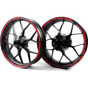 Arashi Red Wheel Rim Strips Tape Stickers Decals Designed for All 17" Motorcycle or Car CBR250R CBR300R DRZ400SM DL650 DL1000 GSX1300R Katana 600 750 S1000RR Ninja 650 Z750 MT07 FZ07 MT09 FZ09 Monster