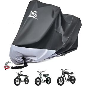 KEMIMOTO Motorcycle Cover Compatible with Super73 S/Z/R Series Waterproof Cover Super73 Cover Outdoor Sunlight Dust All Weather with Windproof Buckle,Black