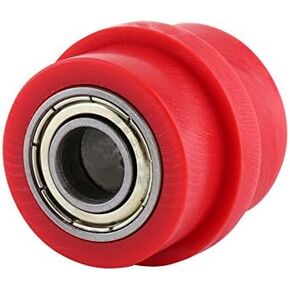 8mm/10mm Drive Chain Pulley Roller Slider Tensioner Wheel Guide Powersports Chain Adjuster for Street Bike Motorcycle ATV(10MM-red)