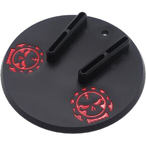 HTTMT- Black Round Kickstand Sidestand Jiffy Stand Coaster Pad Compatible with H-D Touring Cruiser Sport Dirt [P/N:MT253-001-BK]