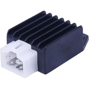 Glixal GY6 50cc 80cc 100cc 125cc 150cc 12V 4-pin Voltage Regulator Rectifier for 139QMB 157QMJ Scooter Moped ATV Go-Kart (Half-Wave)