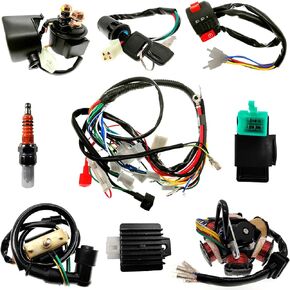Complete Electrics Stator Coil set Quad Wire Harness Electrics Stator Coil CDI Wiring Harness For GY6 50cc 70cc 90cc 110cc 125cc ATV Quad Pit Dirt Bike Buggy Go Kart