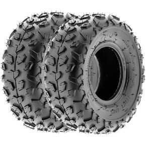 SunF 145/70-6 145/70x6 ATV UTV Tires 6 PR Tubeless A014 [Set of 2]