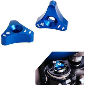 Front Fork CNC Knob Adjusters | Compatible with all 48mm WP Forks, most KTM & Husqvarna Motorcycles (Orange)