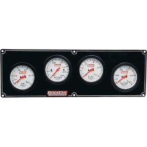 QuickCar Racing Products Gauge Panel Assembly, Extreme, Oil Pressure/Water Temperature/Fuel Pressure/Water Pressure, White Face, Kit