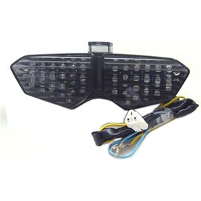 Motorcycle LED Integrated Tail Lights Turn Signals for Yamaha YZF R6 2003-2005 YZF R6S 2006-2008 Smoke Lens
