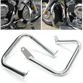 ECOTRIC Engine Guard Highway Crash Bar Compatible with 1997-2016 Yamaha V-Star Dragstar 400 650 XVS650 Classic & Custom Chrome