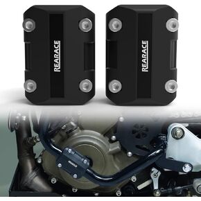 Motorcycle Bumper Blocks, Motorcycle Engine Bumper Guard Block Drop Protection Crash Bar Protector Universal for 22MM 25MM 28MM