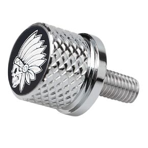 GUAIMI Stainless Knurled Fender Rear Seat Bolt Screw for Indian Chief Roadmaster Scout 2015-2021 - Indian Skeleton-Black