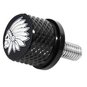 GUAIMI Stainless Knurled Fender Rear Seat Bolt Screw for Indian Chief Roadmaster Scout 2015-2021 - Indian Skeleton-Black