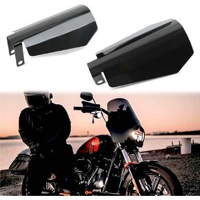 Rich Choices 1 Pair Motorcycle Handguard,Gloss Black Coffin Cut Handguards Hand Guards Compatible for Harley Sportster Touring Street Glide Road King Electra Glide 2007-2023