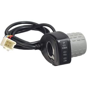 AlveyTech 24 Volt Speed 6-Wire Twist Grip Throttle with 48" Wires - Replacement for The Razor Pocket Mod Series (V13-44) Electric Scooter, E-Bike, Dirt Scooters, Speed Controller, Battery Power Parts