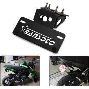Ransoto Motorcycle Z125 Pro Fender Eliminator Kits License Plate Holder Compatible with 2015-2022 Kawasaki Z125 Z125 Pro(BLACK)
