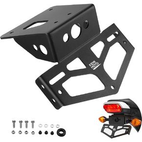 KEMIMOTO Compatible with 2022 2023 2024 Grom Fender Eliminator Kits MSX125 Grom License Plate Bracket Holder for 2022 + Grom Tail Tidy with OEM Turn Signal Holes