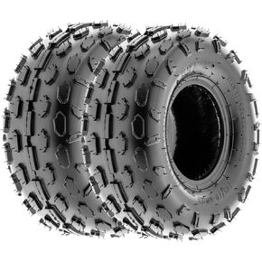 SunF 145/70-6 ATV UTV Knobby Tire 145/70x6 Light Weight 6 PR A015 - PAIR of 2