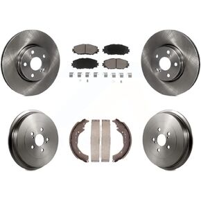 Front Rear Disc Brake Rotors Ceramic Pads And Drum Kit For Toyota Corolla K8C-102569