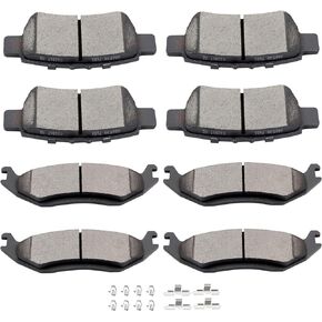 SCITOO Ceramic Pads Full Set Front Rear Brakes Pad fit for 2007-2009 for Dodge for Durango,2006-2010 for Dodge for Ram 1500,2011-2014 for Ram 1500