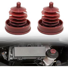 2Pcs Hydraulic Power Steering Pump Reservoir Cap Plug,Power Steering Pump Reservoir Cap Plug Cover, Red Reservoir Cap Plug Cover Compatible with Honda for Acura