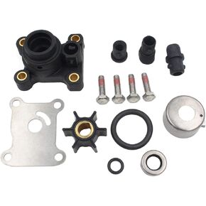 Impeller Water Pump Repair Kits with Housing for Johnson Evinrude 1974-UP 8-15HP 18-3327,394711,0394711,386697,391698,389112,387610