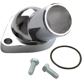 CarBole 50 Degree Chrome Plated 2660 Water Neck Thermostat Housing Fits for Chevy Small Big Block for Chevy (WTN1006)