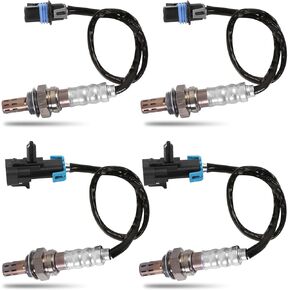 Oxygen Sensor Upstream + Downstream 15150 2344337 2344112 15140 Compatible for Cadillac CTS Escalade Chevy Avalanche Silverado Suburban Tahoe GMC Sierra Yukon Hummer 2006 2007 (Set of 4)