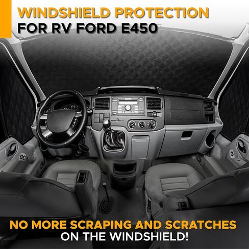 EcoNour Windshield Cover for Ice and Snow | 600D Oxford Fabric Windshield Cover | Water & Sag-Proof Car Windshield Snow Cover | Best Fit for Pickup Trucks & Full Size SUVs, XL (73.5 x 42.5 Inches) in Saudi Arabia