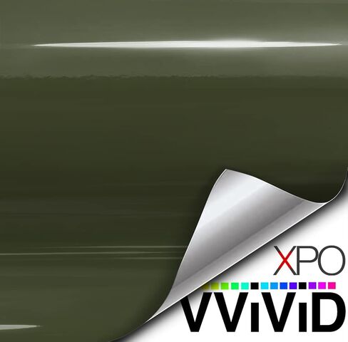 VViViD Gloss Military Green Premium Vinyl Wrap Film (25ft x 5ft) in Saudi Arabia