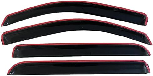 Rain Guards for Chevrolet Chevy Silverado 1500 Crew Cab Pickup Truck 2019-2023/ for GMC Sierra 1500 19-23 Crew Cab Windows Visor, Side Window Wind Deflectors, Smoke Tinted Black Tape-On Door Visors in Saudi Arabia