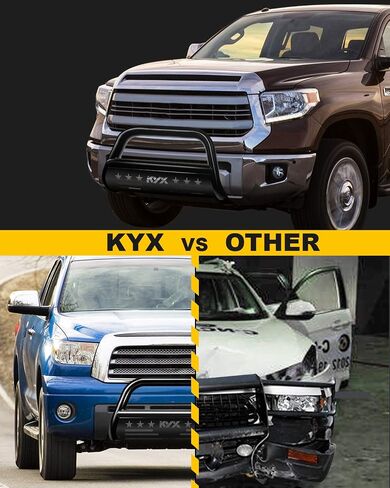 KYX Front Bumper Compatible with 07-18 Jeep Wrangler JK and JK Unlimited Rock Crawler, Bull Bar Grille Guard with Winch Plate and D-Rings in Saudi Arabia