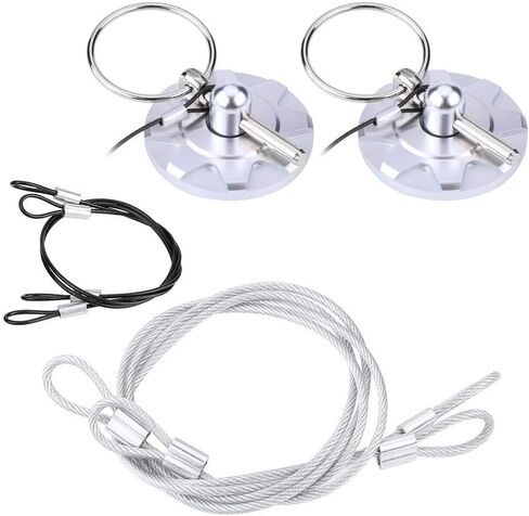 Akozon Hood Pins- Hood Pin Clip,Hood Pin Kit Universal CNC Aluminum Car Vehicle Racing Hood Pins Kit for Car 2pcs Hood Latches Hood Lock Catch Latches Kit (Silver) in Saudi Arabia
