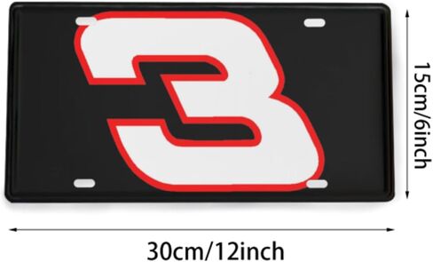 Number 3 Car Metal Plates Vanity Tag Aluminum Novelty License Plate 6 X 12 Inch Car Decorative in Saudi Arabia