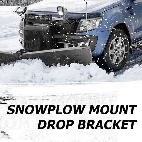 HECASA Black Universal Snowplow Mount Drop Bracket Lift Level Kit Correction Powder Coated Heavy Duty Steel in Saudi Arabia