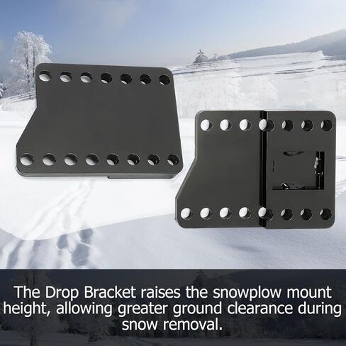 HECASA Black Universal Snowplow Mount Drop Bracket Lift Level Kit Correction Powder Coated Heavy Duty Steel in Saudi Arabia