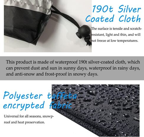 2 PCS Car Side Mirror Snow Cover, Waterproof Side View Mirror Covers, Snow Ice Mirror Covers, Frost Guard Mirror Cover, Car Mirror Accessories Mirror Snow Cover Fit for All Cars (Black) in Kuwait