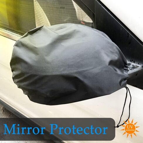 2 PCS Car Side Mirror Snow Cover, Waterproof Side View Mirror Covers, Snow Ice Mirror Covers, Frost Guard Mirror Cover, Car Mirror Accessories Mirror Snow Cover Fit for All Cars (Black) in Kuwait