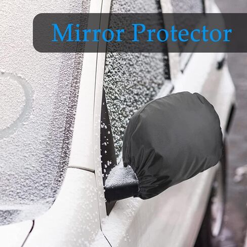 2 PCS Car Side Mirror Snow Cover, Waterproof Side View Mirror Covers, Snow Ice Mirror Covers, Frost Guard Mirror Cover, Car Mirror Accessories Mirror Snow Cover Fit for All Cars (Black) in Kuwait