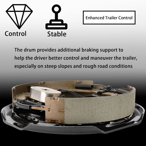 12x2 7K مجموعة فرامل مقطورة كهربائية ذاتية الضبط 6/8 العروة تناسب 5200 6000 7000 رطل PJ Al-Ko منصات تفريغ الفرامل أحذية مغناطيس تحويل هيدروليكي يستبدل K23-180-00 023-105-00 023-106-00 in Kuwait